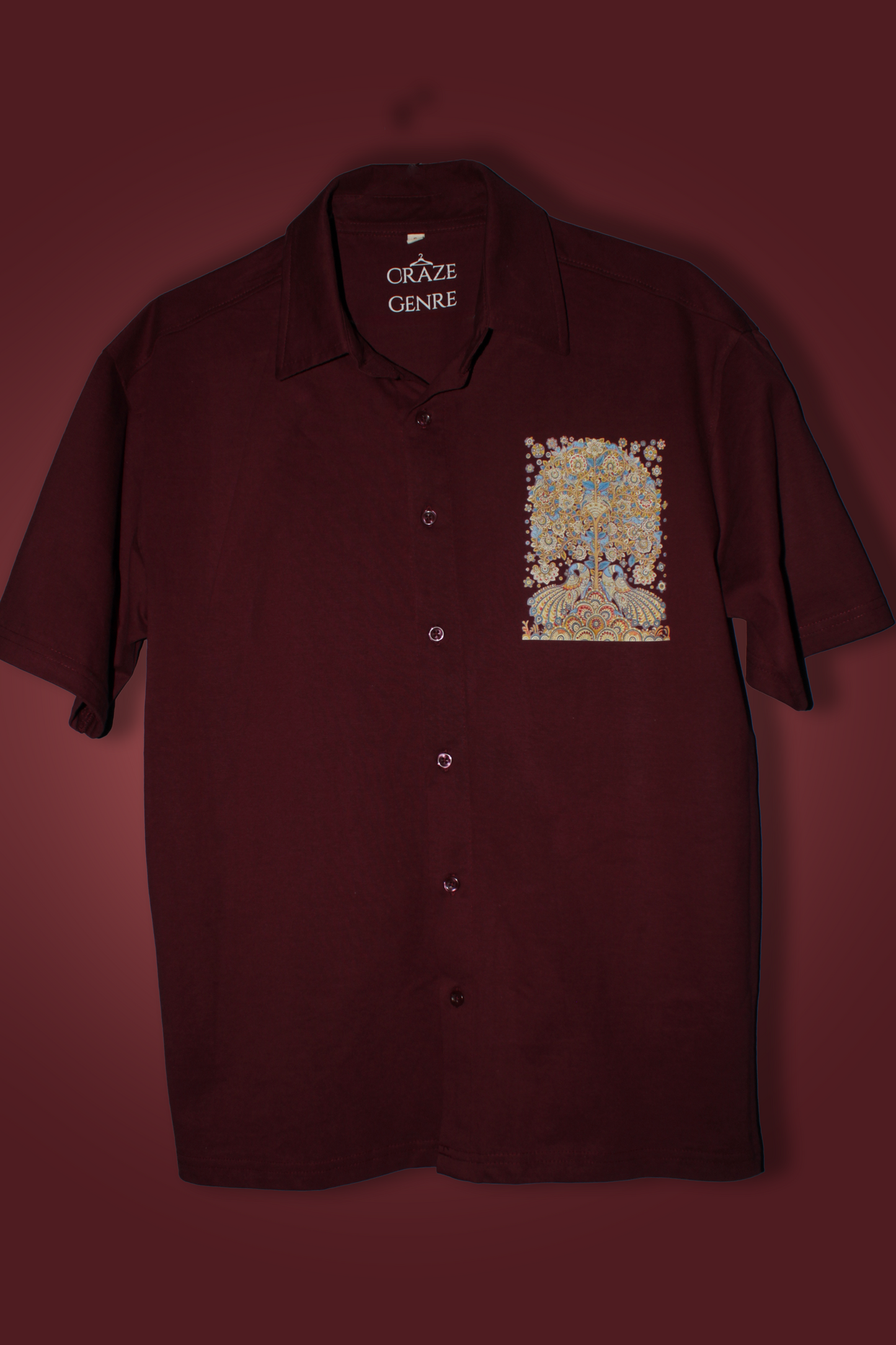 Peacock Kalamkari Oversized Shirt
