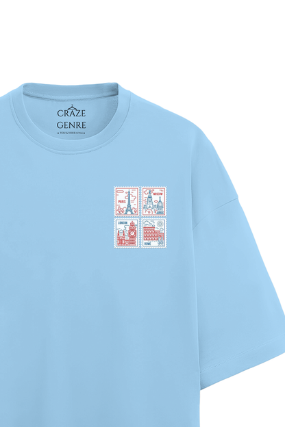 Stamps to Streets- Oversized Terry Tee