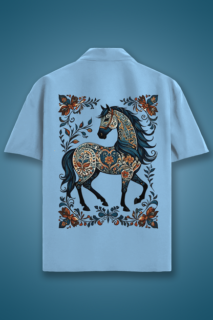 Royal Horse Oversized Boxy Fit Shirt