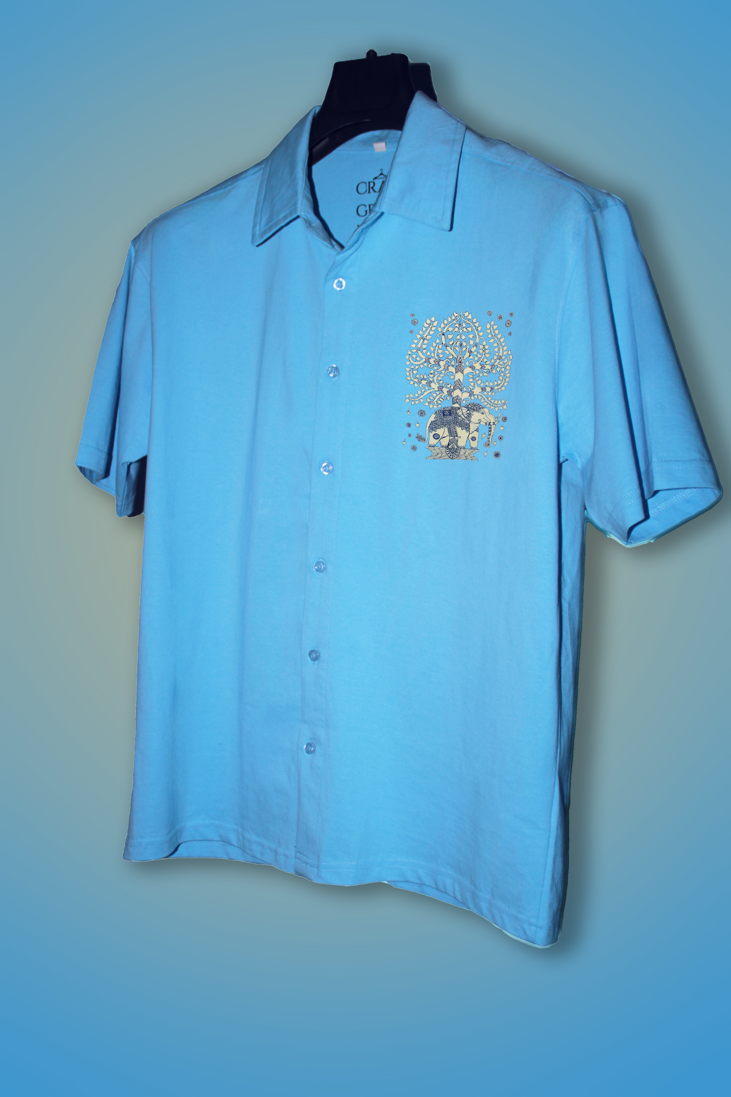 Elephant Kalamkari Oversized Shirt